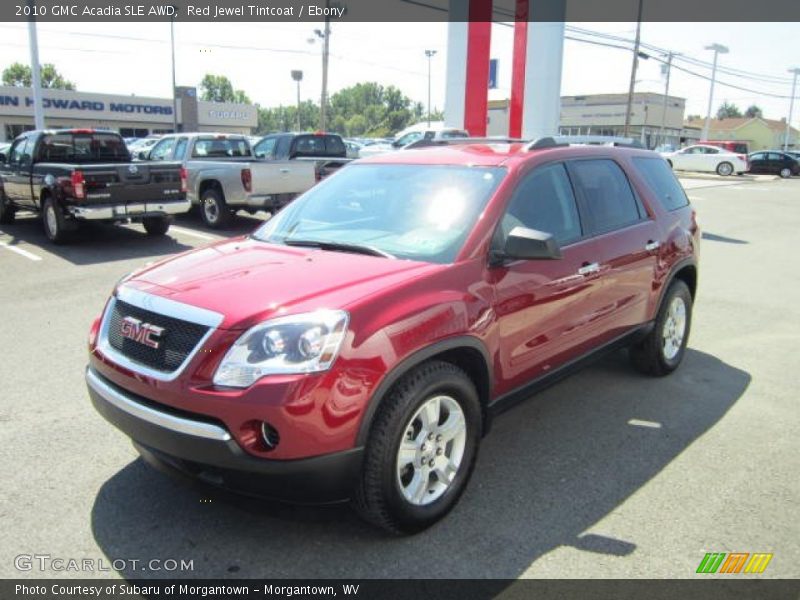 Red Jewel Tintcoat / Ebony 2010 GMC Acadia SLE AWD