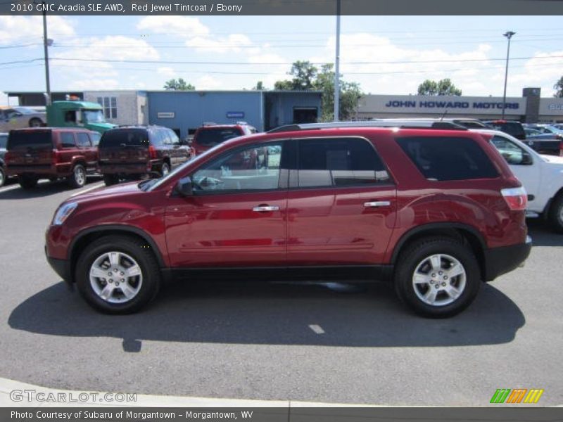 Red Jewel Tintcoat / Ebony 2010 GMC Acadia SLE AWD