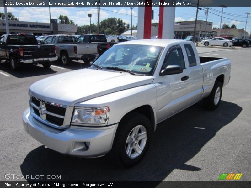 Bright Silver Metallic / Dark Slate Gray/Medium Slate Gray 2010 Dodge Dakota ST Extended Cab 4x4