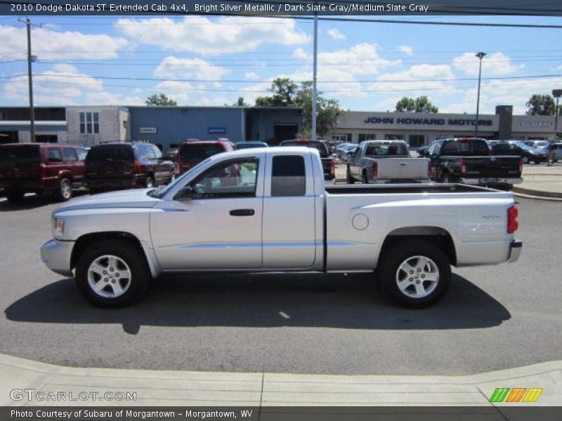 Bright Silver Metallic / Dark Slate Gray/Medium Slate Gray 2010 Dodge Dakota ST Extended Cab 4x4