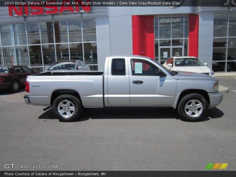 Bright Silver Metallic / Dark Slate Gray/Medium Slate Gray 2010 Dodge Dakota ST Extended Cab 4x4