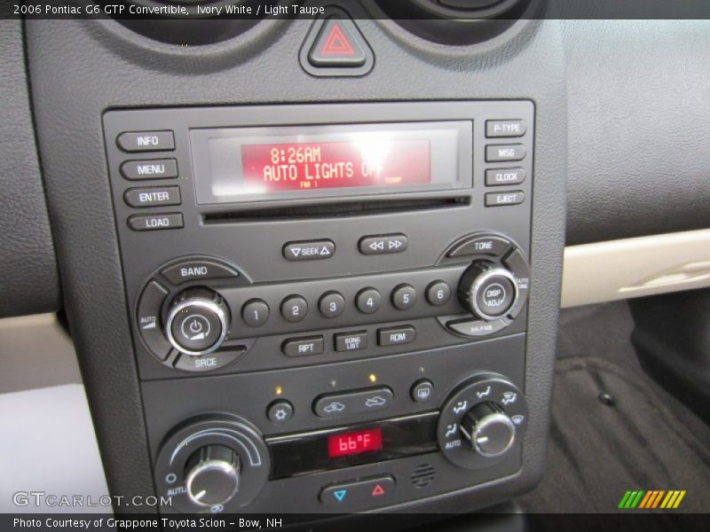 Audio System of 2006 G6 GTP Convertible