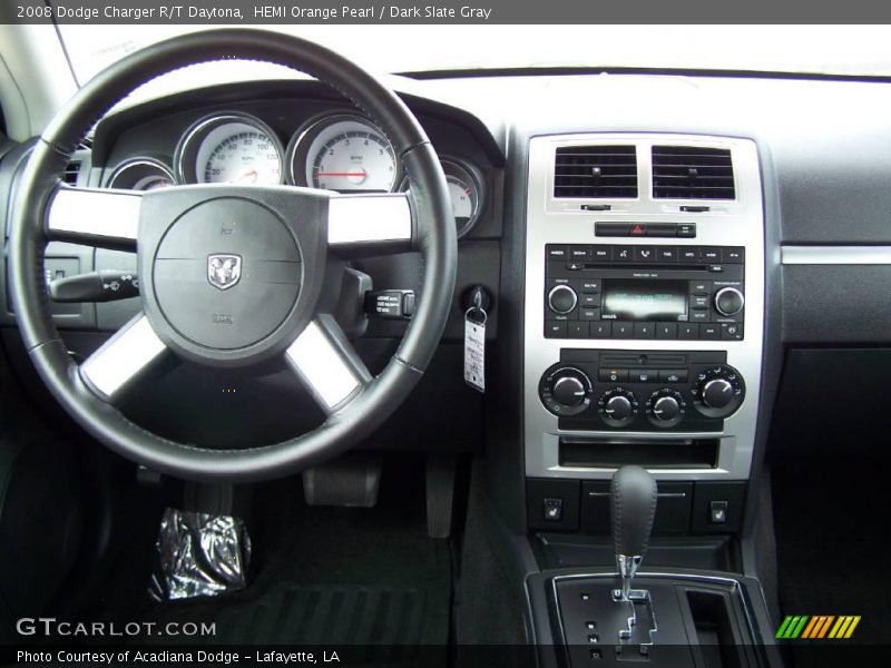 HEMI Orange Pearl / Dark Slate Gray 2008 Dodge Charger R/T Daytona