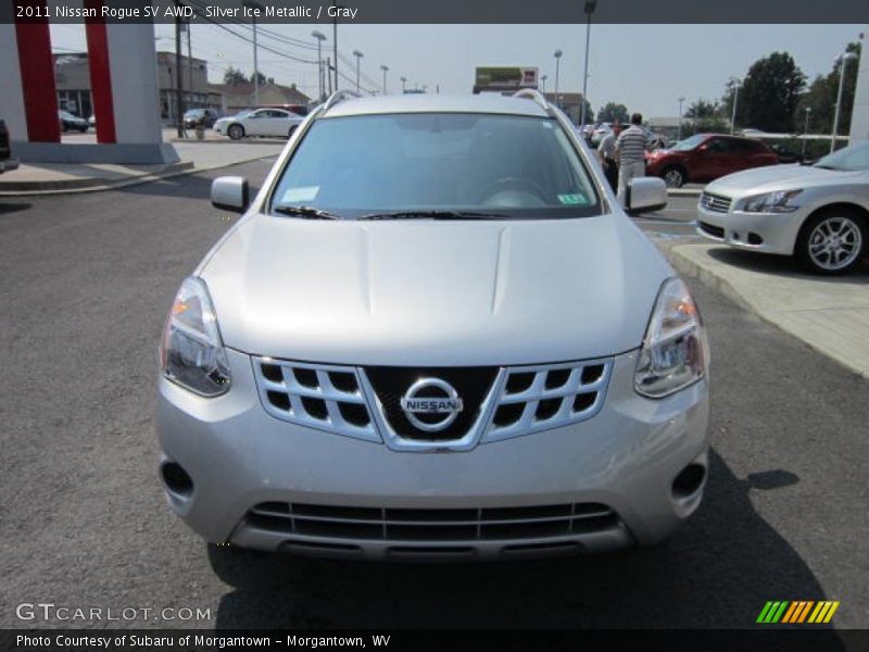 Silver Ice Metallic / Gray 2011 Nissan Rogue SV AWD