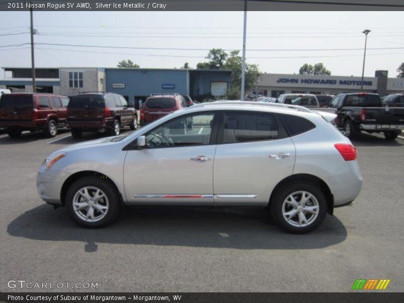 Silver Ice Metallic / Gray 2011 Nissan Rogue SV AWD