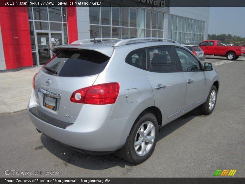 Silver Ice Metallic / Gray 2011 Nissan Rogue SV AWD