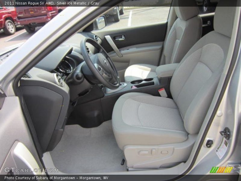 Silver Ice Metallic / Gray 2011 Nissan Rogue SV AWD