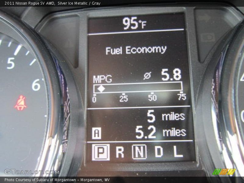 Silver Ice Metallic / Gray 2011 Nissan Rogue SV AWD