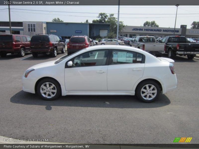 Aspen White / Charcoal 2012 Nissan Sentra 2.0 SR