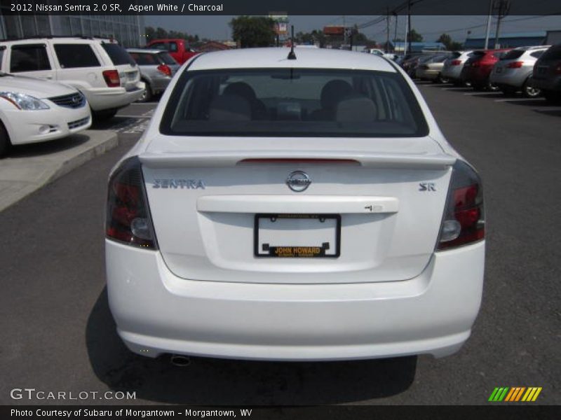 Aspen White / Charcoal 2012 Nissan Sentra 2.0 SR