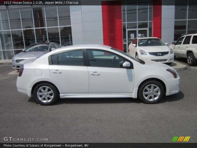 Aspen White / Charcoal 2012 Nissan Sentra 2.0 SR