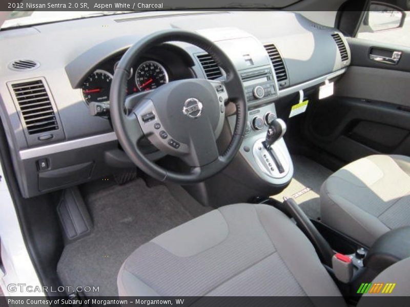 Aspen White / Charcoal 2012 Nissan Sentra 2.0 SR
