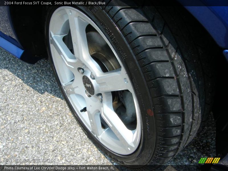 Sonic Blue Metallic / Black/Blue 2004 Ford Focus SVT Coupe