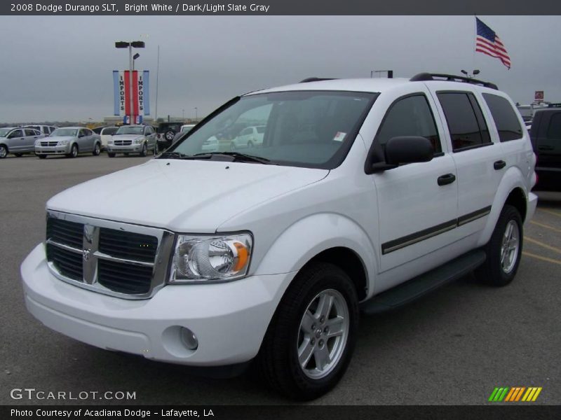 Bright White / Dark/Light Slate Gray 2008 Dodge Durango SLT