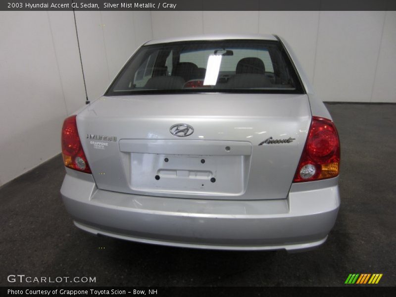 Silver Mist Metallic / Gray 2003 Hyundai Accent GL Sedan