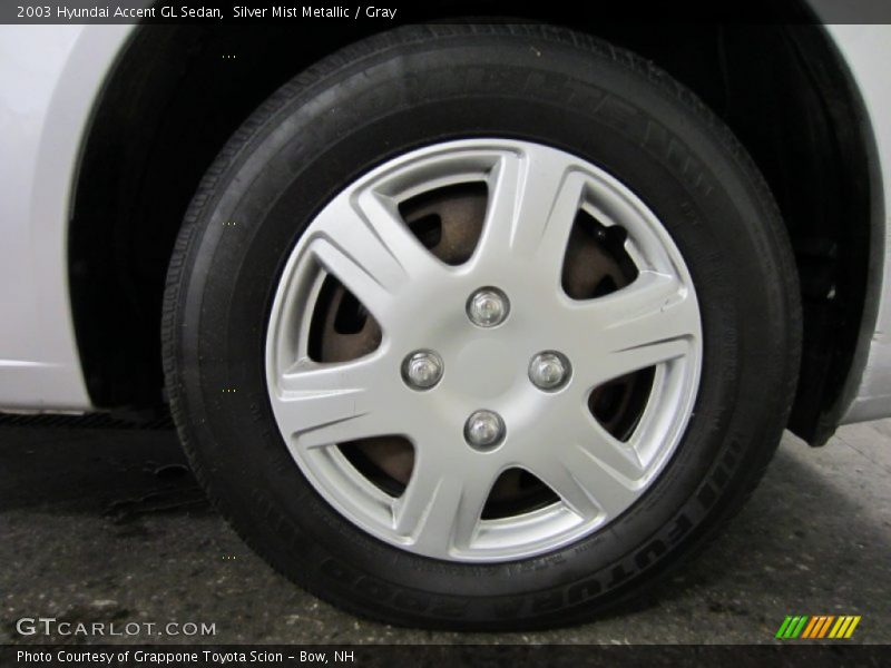Silver Mist Metallic / Gray 2003 Hyundai Accent GL Sedan