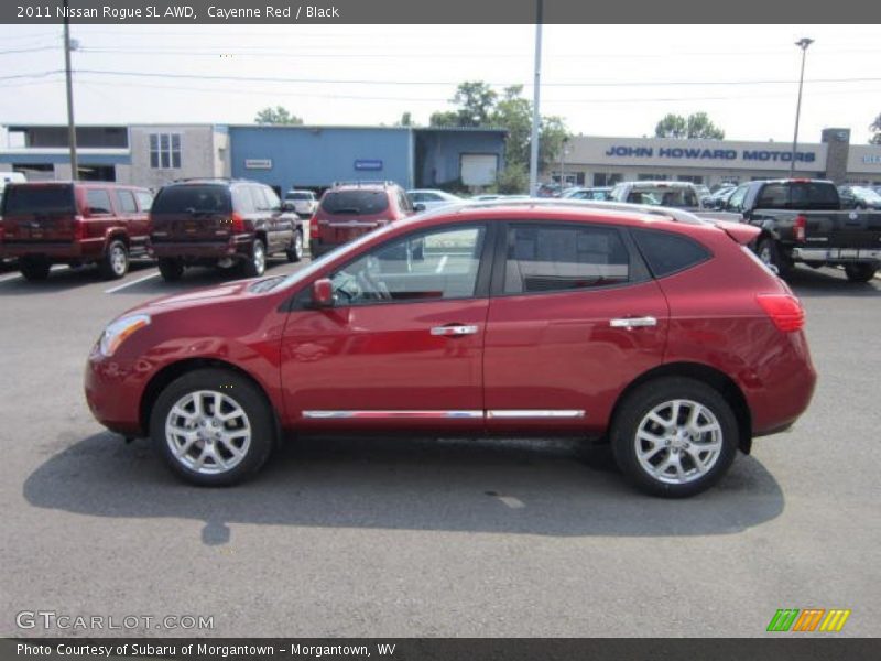 Cayenne Red / Black 2011 Nissan Rogue SL AWD