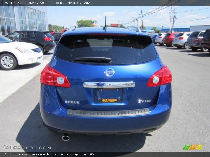 Indigo Blue Metallic / Gray 2011 Nissan Rogue SV AWD