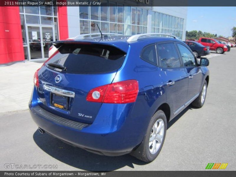 Indigo Blue Metallic / Gray 2011 Nissan Rogue SV AWD