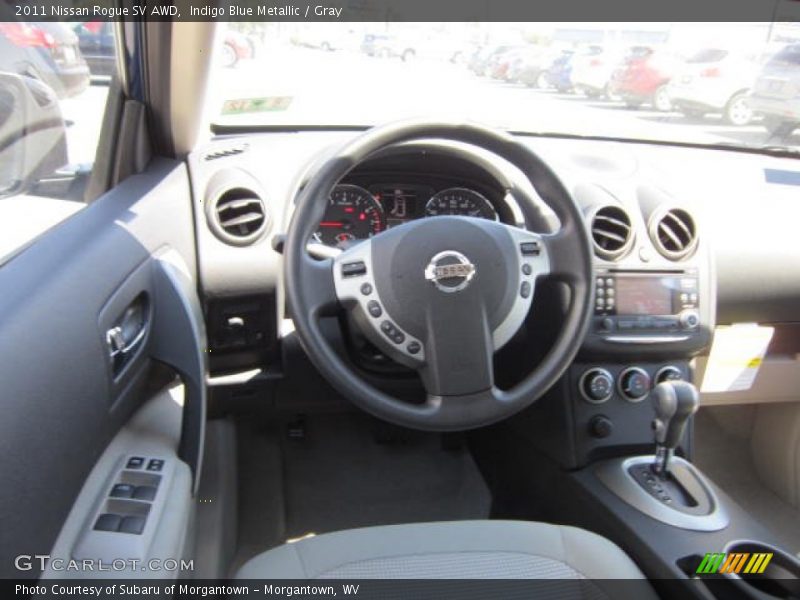 Indigo Blue Metallic / Gray 2011 Nissan Rogue SV AWD