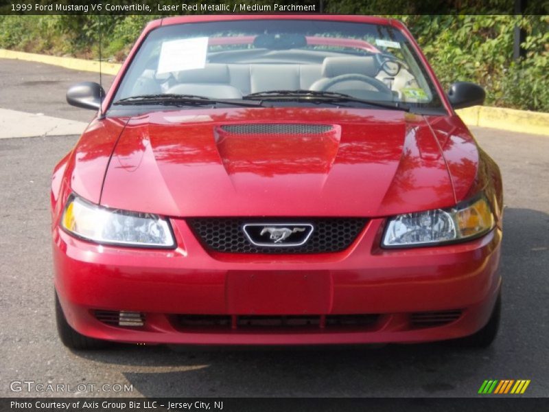 Laser Red Metallic / Medium Parchment 1999 Ford Mustang V6 Convertible
