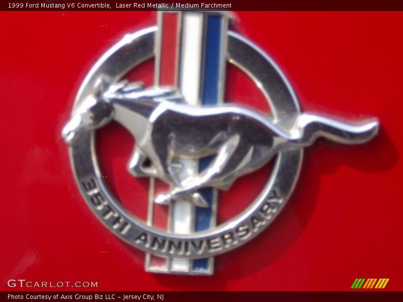 Laser Red Metallic / Medium Parchment 1999 Ford Mustang V6 Convertible