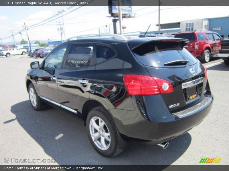 Wicked Black / Black 2011 Nissan Rogue SV AWD