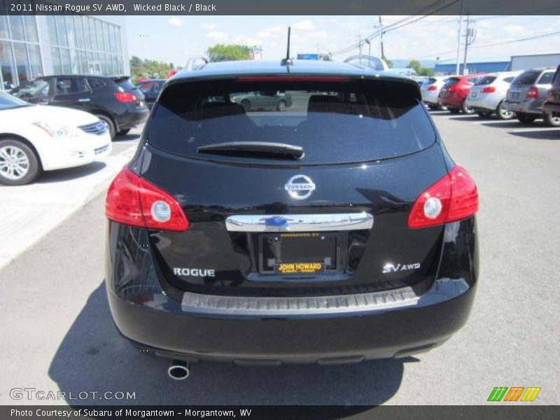 Wicked Black / Black 2011 Nissan Rogue SV AWD