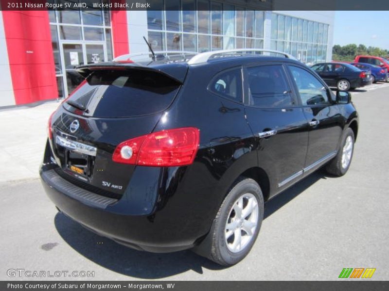 Wicked Black / Black 2011 Nissan Rogue SV AWD