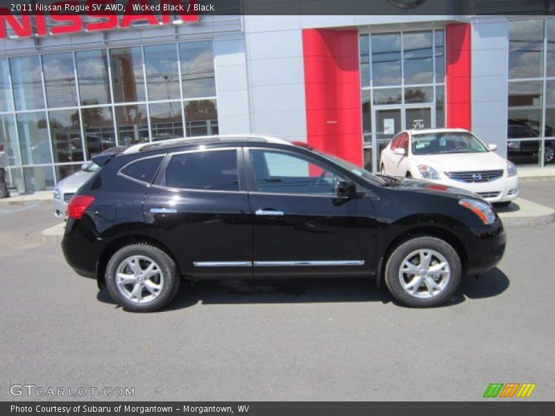 Wicked Black / Black 2011 Nissan Rogue SV AWD