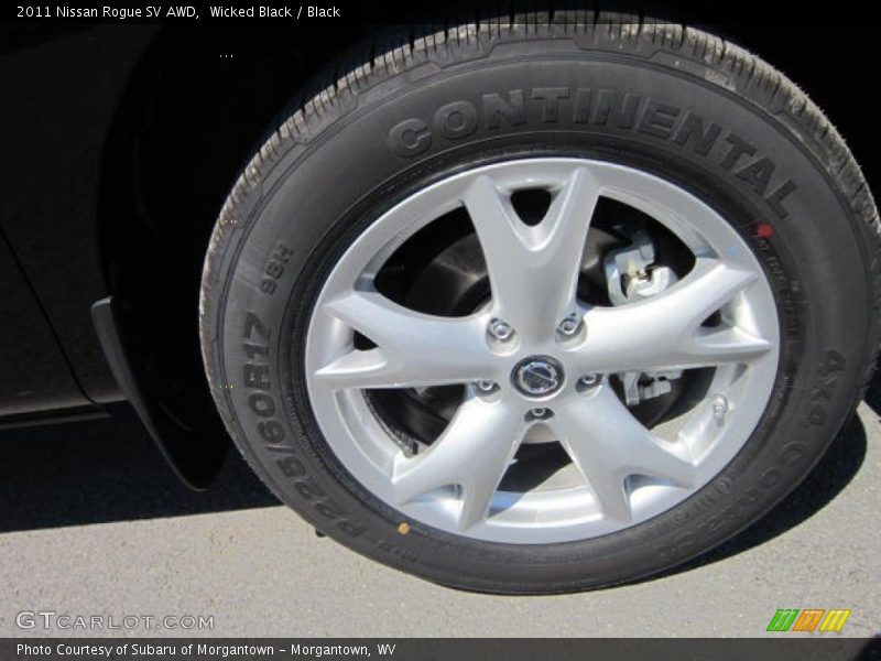 Wicked Black / Black 2011 Nissan Rogue SV AWD