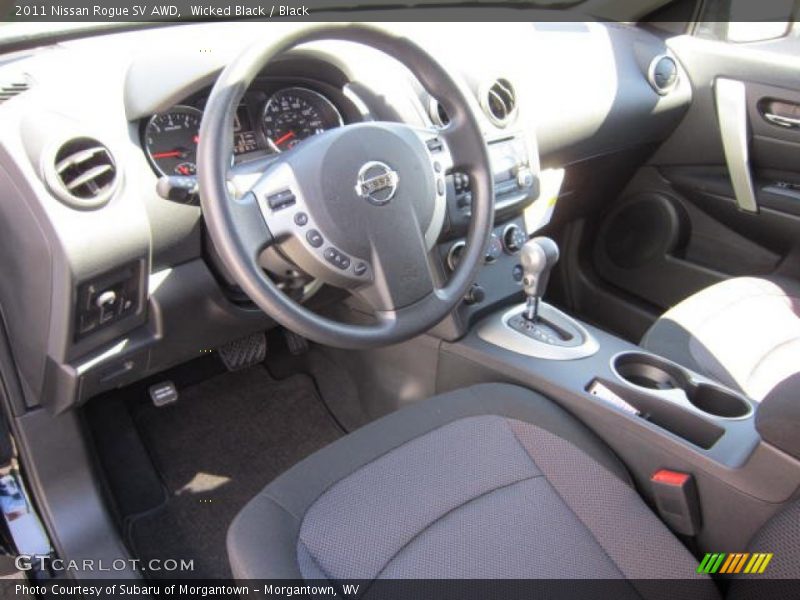 Wicked Black / Black 2011 Nissan Rogue SV AWD