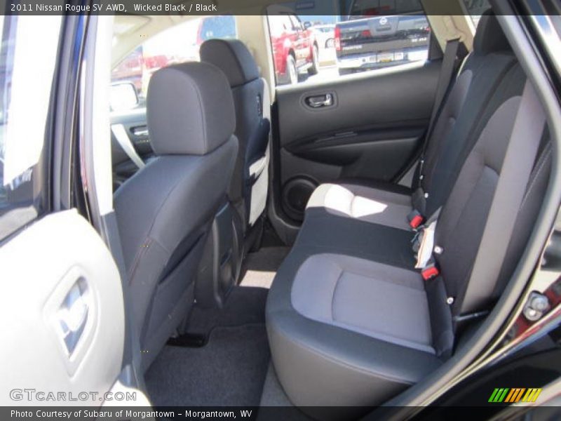 Wicked Black / Black 2011 Nissan Rogue SV AWD