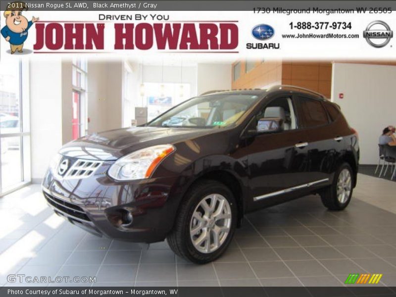 Black Amethyst / Gray 2011 Nissan Rogue SL AWD