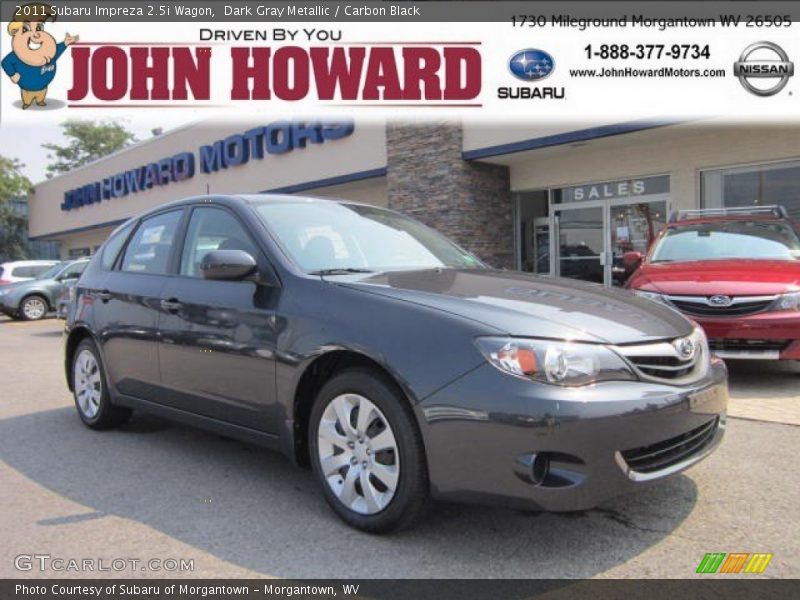 Dark Gray Metallic / Carbon Black 2011 Subaru Impreza 2.5i Wagon