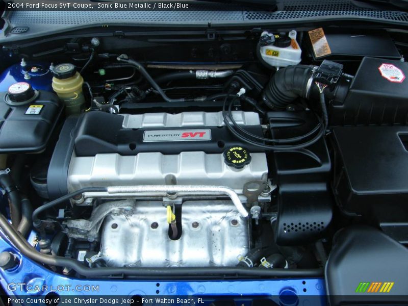 Sonic Blue Metallic / Black/Blue 2004 Ford Focus SVT Coupe