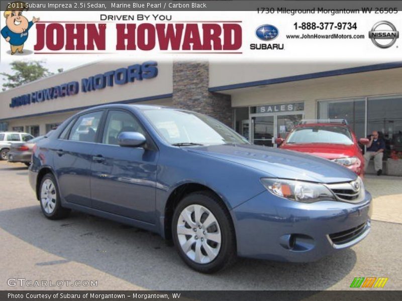 Marine Blue Pearl / Carbon Black 2011 Subaru Impreza 2.5i Sedan
