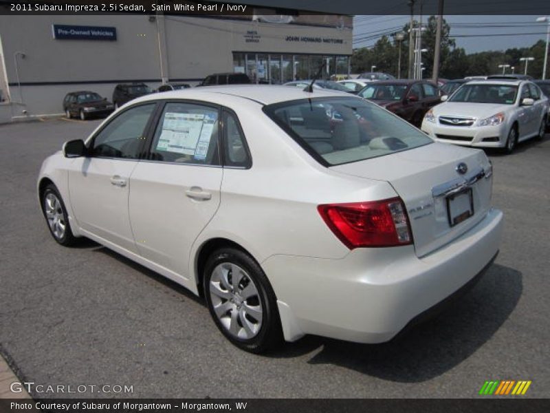 Satin White Pearl / Ivory 2011 Subaru Impreza 2.5i Sedan