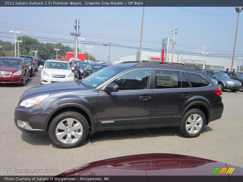 Graphite Gray Metallic / Off Black 2011 Subaru Outback 2.5i Premium Wagon