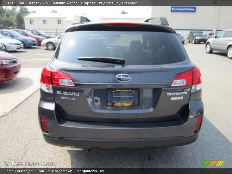 Graphite Gray Metallic / Off Black 2011 Subaru Outback 2.5i Premium Wagon
