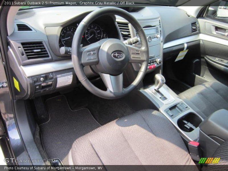 Graphite Gray Metallic / Off Black 2011 Subaru Outback 2.5i Premium Wagon