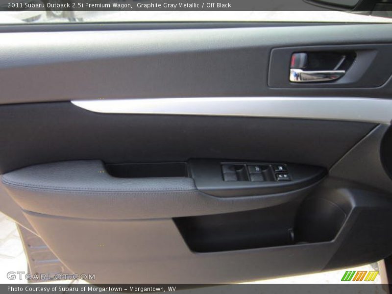 Graphite Gray Metallic / Off Black 2011 Subaru Outback 2.5i Premium Wagon