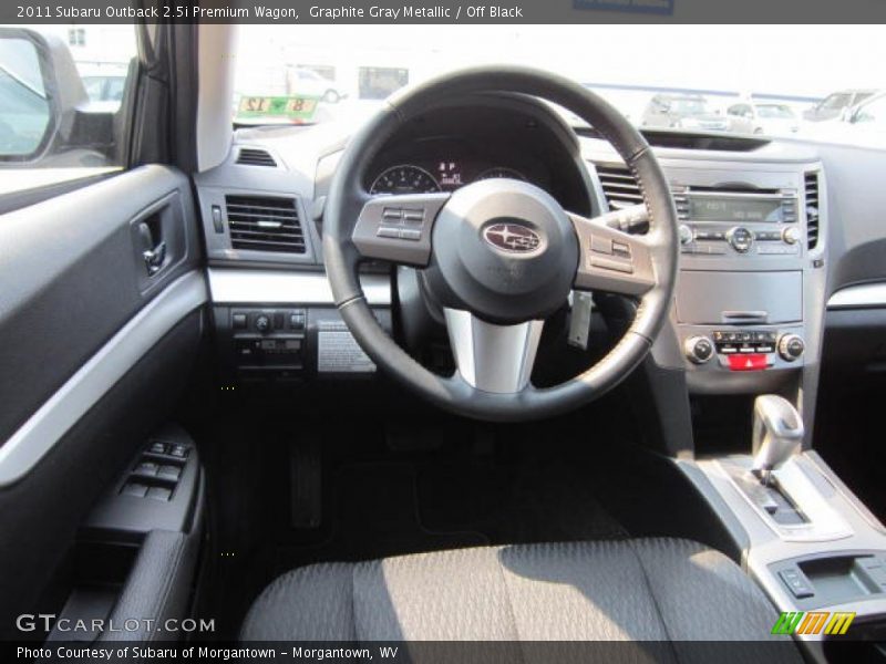 Graphite Gray Metallic / Off Black 2011 Subaru Outback 2.5i Premium Wagon