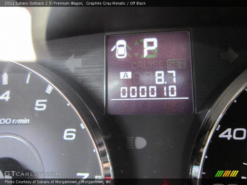 Graphite Gray Metallic / Off Black 2011 Subaru Outback 2.5i Premium Wagon