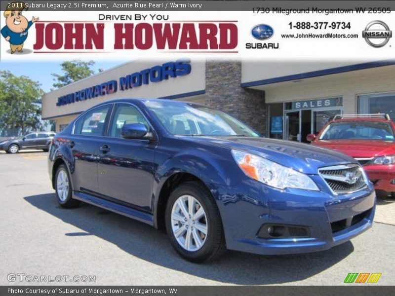 Azurite Blue Pearl / Warm Ivory 2011 Subaru Legacy 2.5i Premium