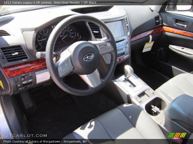 Steel Silver Metallic / Off-Black 2011 Subaru Legacy 3.6R Limited
