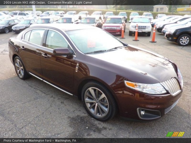 Cinnamon Metallic / Light Camel 2009 Lincoln MKS AWD Sedan