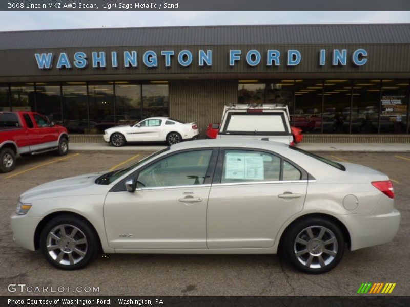 Light Sage Metallic / Sand 2008 Lincoln MKZ AWD Sedan