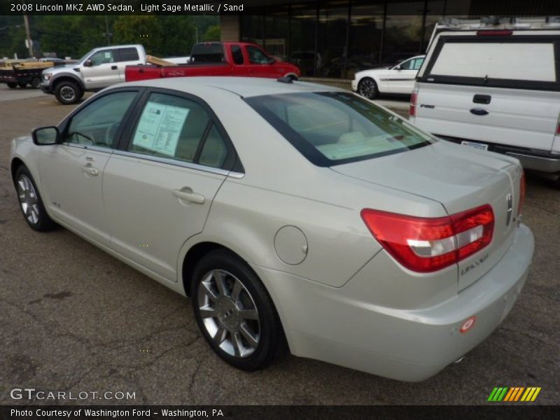 Light Sage Metallic / Sand 2008 Lincoln MKZ AWD Sedan