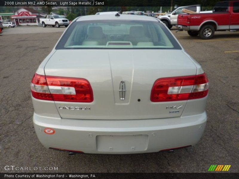 Light Sage Metallic / Sand 2008 Lincoln MKZ AWD Sedan